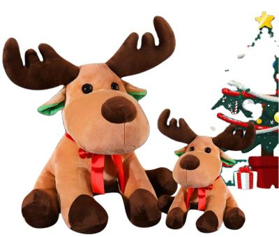 China Custom Cute Soft Stuffed Doll Product Amazon Hot Sale Christmas Gifts Elk Plush Toys for sale