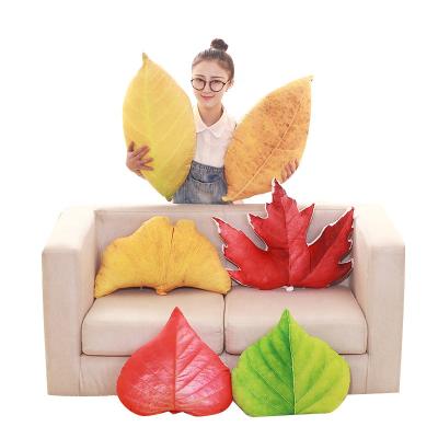 China 2021 New 40-65cm Lightweight Designed Colorful Soft Leaf Shape Pillows Home Decor Plush Throw for sale