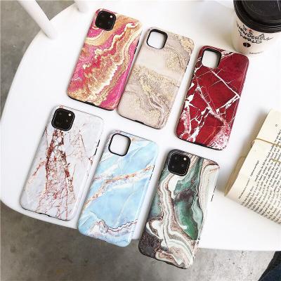 China Luxury Unique Anti-fall Marble Design Silicone+PC Anti-fall DIY Two In One Phone Case For iphone 13 13 pro max for sale