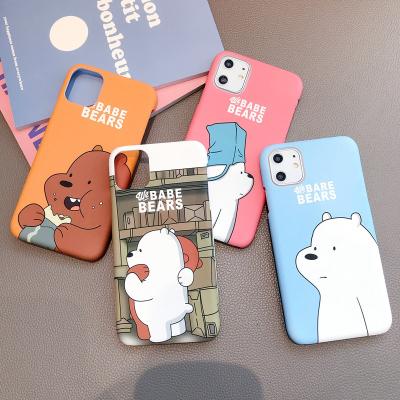 China Lovely Cartoon Anti-fall Funny Bear Hard PC Shockproof Phone Case for iphone 12 pro max for sale