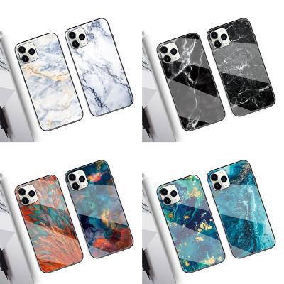 China Drop-drop Tempered Glass+TPU Shockproof Marvelous Attractive Marble Pattern Design Phone Case For Xiaomi Poco X3 Xiaomi 11 Ultra for sale