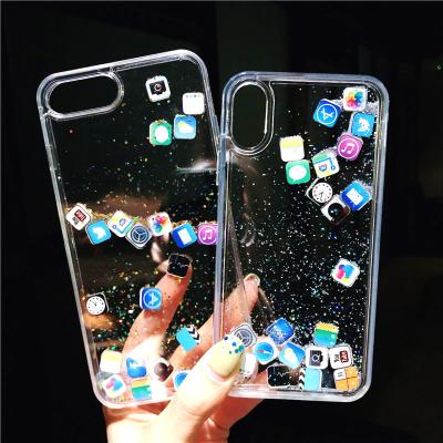 China Anti-fall fashion sample glitter design slim silicone phone case for iphone 12 pro max for sale