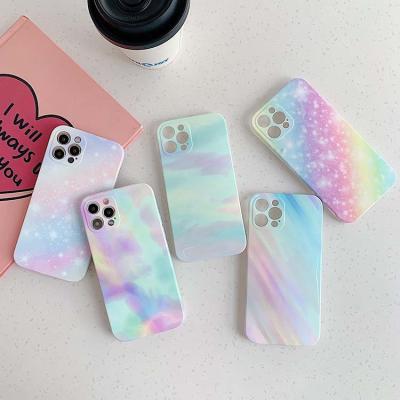 China Anti-fall Stylish Colorful Marble Pattern TPU Thin Soft Flexible Phone Case For iPhone 12 for sale