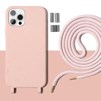 China Anti-fall PBAT Anti-drop Wheat Straw Biodegradable Phone Case For shockproof iphone 12 pro max for sale