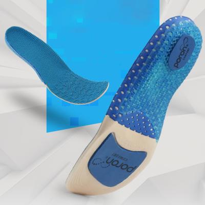 China Poron & Orthotic insole& Breathable Customs Sport Breathable Gel Heel Poron Insoles For Sportsman for sale