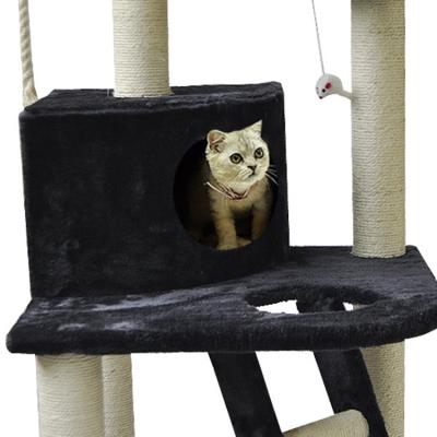 China Hand Wash Amazon Hot Sale Multilevel Wooden Pet Products Cat Scratcher House for sale