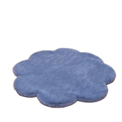 China Add Thickness OEM Flower Shape Fluffy Home Care Fluffy Artificial Rabbit Fur Style Super Soft Faux Rabbit Area Rug For Living Room Floor Decoration for sale