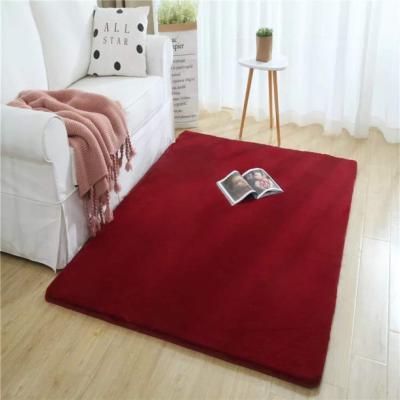 China Living Room Bedroom Bedside Washable Wholesale Plush Fur Flooring Carpet Blanket for sale