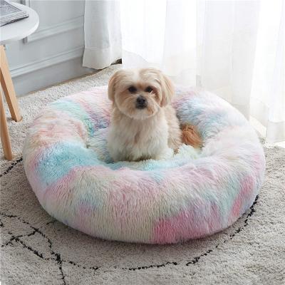 China Warm Sale Faux Fur Anti-Anxiety Breathable Dog Bed For Medium Small Dogs for sale