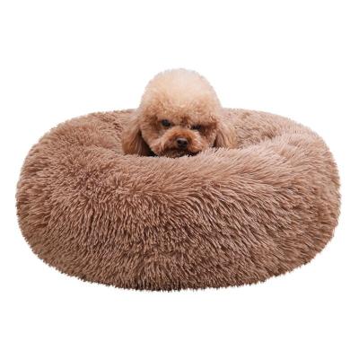 China Wholesale Custom Logo Breathable Long Comfortable Plush Pet Calming Bed For Dogs for sale