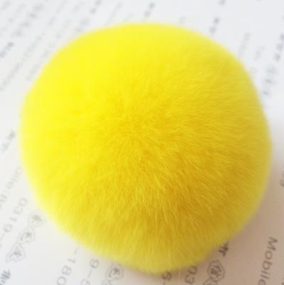 China Wholesale Different Size Eco-Friendly Fluffy Rabbit Fur Pom Poms As Charming Head Chain Hats For Women And Girls for sale