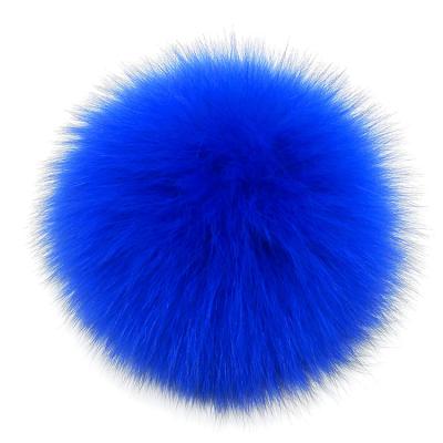 China Eco - Friendly Colorful Extra Large Size Faux Fur Pom Poms For Hats Decoration for sale