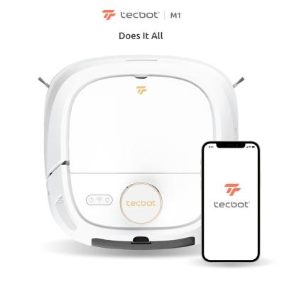 China Tecbot World's First of New in-1 Sweeping Mopping Robot Vacuum Cleaner and Generation 4 of Self-Rinsing: Sweep, Vacuum, Mop and Self Rinse! for sale