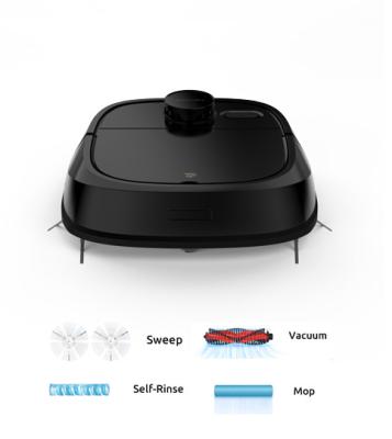 China TECBOT M1 2022 Smart Robot Auto Self-Rinsing Fast Mopping Vacuum Cleaner Without Cleaning Base Station for sale