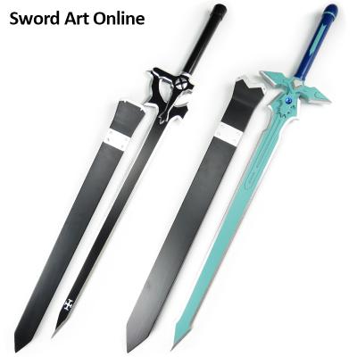 China Children's Game Toy Anime Sword Art Online Elucidator Repulsor Cosplay Dark Wooden Swords for sale