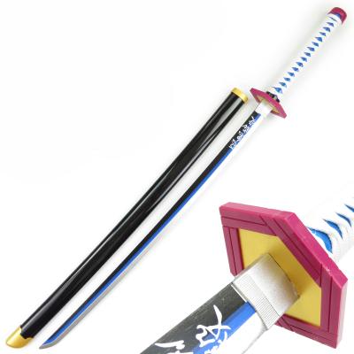 China BAMBOO & Loose ABS Anime Demon Slayer Tomioka Giyuu Toy Popular Blue Wooden Sword for sale