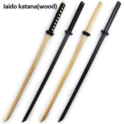 China 2021 hot sales wooden style for practice cos film samurai wooden swords or tv show props for sale