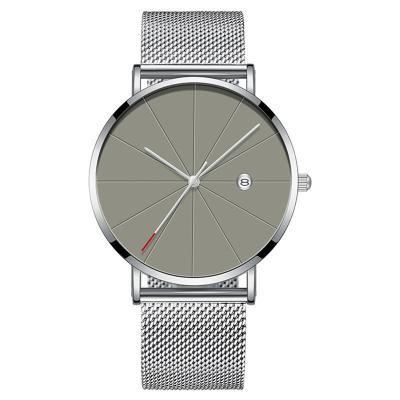 China Men Most Popular Products Luxury Cheap Men's Calendar Watches Simple Stainless Steel Mesh Strap Custom Watch Jam Tangan for sale