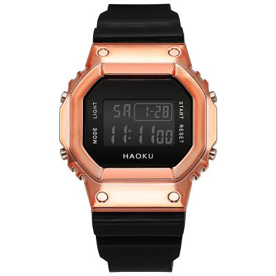 China 2021 New Small Square Week Display Electronic Multi-function Luminous Alarm Clock Waterproof Watch For Male-Female Students for sale