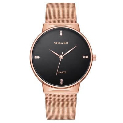 China Yolako Business Simple Fashion Diamond Set Men's Watch 2021 Stainless Steel Quartz Watch Hot Style for sale