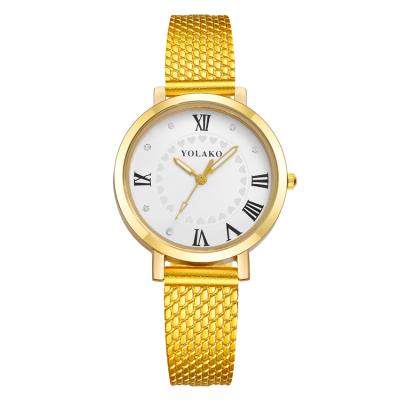 China ALLOY Wholesale Alibaba Best Selling Custom Your Logo Ladies Wrist Watches Gold Watch For Woman for sale