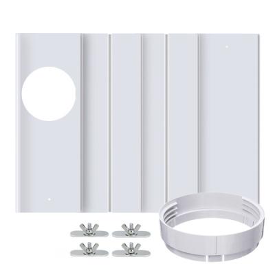 China UV Resistant Adjustable Length 4 PCS Plastic Sliding Windows Vent Kit Portable Air Conditioner Window Seal Plates Kit for sale