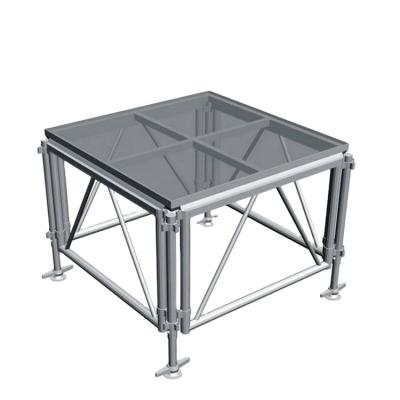 China Wedding Aluminum Movable Stage For Concert DJ Table Hotel School Wedding Show zu verkaufen