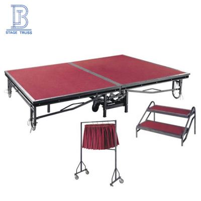 China folding & Movable Aluminum Cheap Portable Outdoor Wooden Stage Platform Te koop