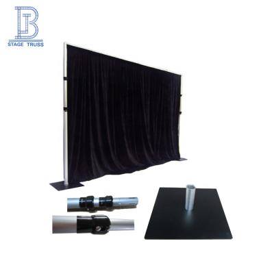 China Modern High Quality Easy Fit Aluminum Pipe and Drape Wedding Backdrop Curtain Holder for sale