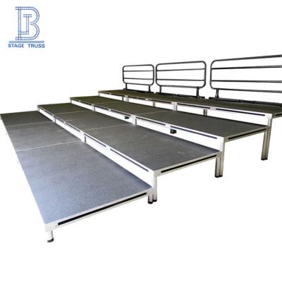 China Guangzhou Supplier Choir Non-slip Stage Platform Aluminum Folding Stage Used Choral Risers en venta