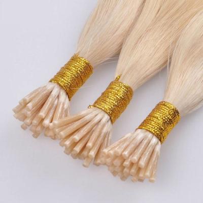 China Natural Appearance Wholesale Pre Bonded Brazilian Cuticle Virgin 100 Human Hair Keratin I Tip Hair Extensions For Woman for sale