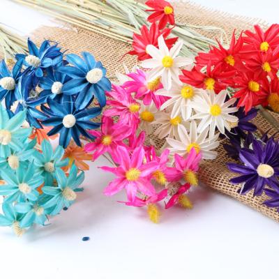 China Diy Violet Flower Bouquet For Home Decoration Material Dry White Orchid Flower Handmade Flower Arrangement Dried Flowers for sale