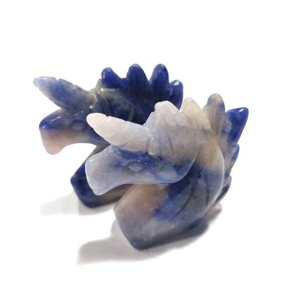 China China High Quality Natural Sodalite Sodalite Gemstone Carved Unicorn Figurines For Sale for sale