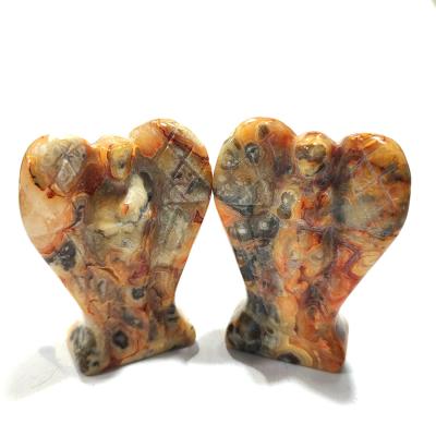 China China Hot Sale Crazy Lace Agate Processing Crazy Agate Angel Carving For Decoration for sale