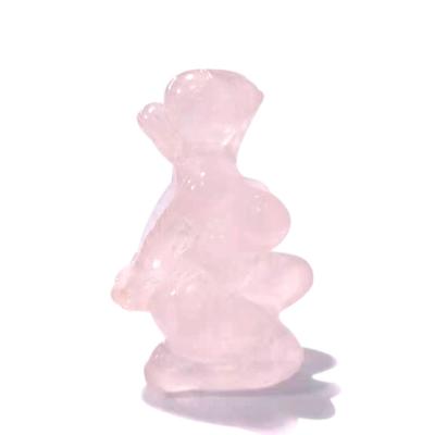 China China hot sale rose quartz figurine natural stone hand-carved rose quartz goddess figurine for gifts for sale