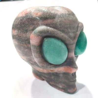 China China Hot Selling Foreign Main Skulls Lovely Crystal Alien Skulls Sculpture For Gifts for sale