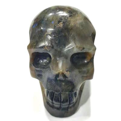 China China pure handmade skulls carved wholesale high quality carved labradorite skulls for gifts for sale