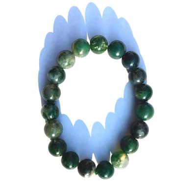 China China wholesale natural green bracelet moss agate curing moss agate bracelet for gifts for sale