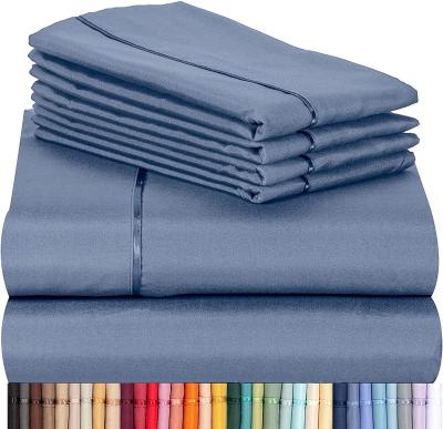 China Disposable 100% Customized Colors Bamboo Bedding Flat Sheet Set With Different Colors Stock for sale