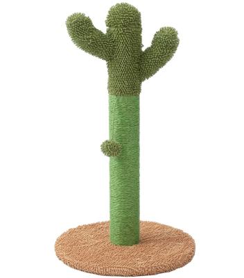 China Sustainable Cactus Cat Scratching Post, Claw Scratch with Sisal Rope, Upright Durable Cat Scratch for Kitten and Cat for sale