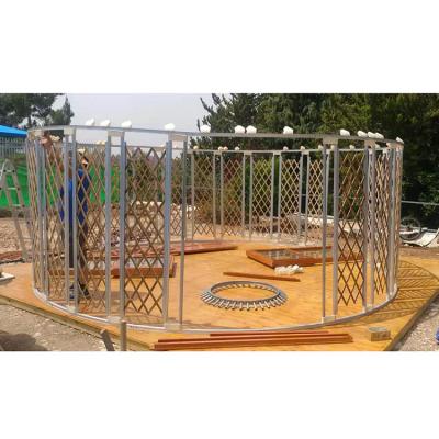 China Sinoyurt Ger Bamboo Mongolian Yurt With Extended Type Toilet for sale