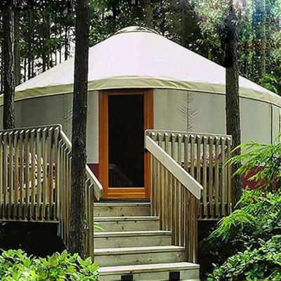 China Kazakhstan Mongolia Modern Luxury Wooden Structure Mongolian Wood Wool Extended Type Yurt for sale