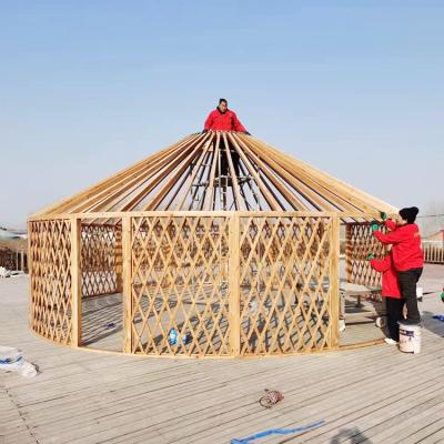 China Sinoyurt Big Ger yurta Mongolian extended type yurt with track for sale