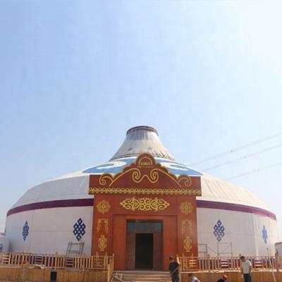 China Extended Type Sinoyurt Large Diameter Big Size Insulated yurt with loft for sale