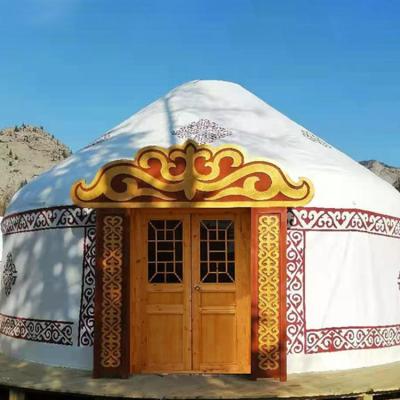 China Extended Type 10 Inch 9w 40000 Vendita Bundle 4 Meter Diameter 32 40 Ft Traditional Wooden Dome Yurt Mongolia for sale