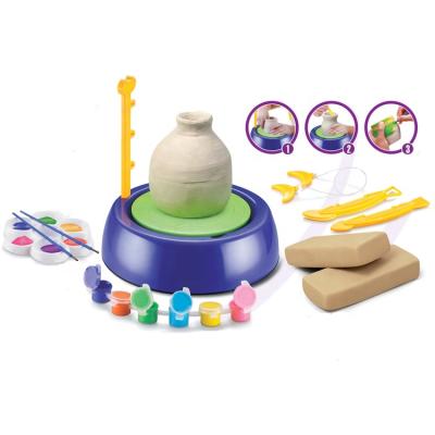 China Interesting Early Childhood Education Ceramic Kid's Toys Mini Manual Pottery DIY Machine Toys 32.8*24*8CM for sale