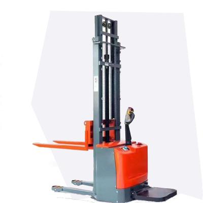 China Machinery Repair Shops Full Electric Stacker Truck Pallet Lift Stacker Capacity 1000/2000kg Forklift In Warehouse for sale