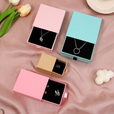 China High Quality Recyclable Necklace Earring Jewelry Box Paper Drawer Packaging Logo Gift Boxes Custom Made for sale