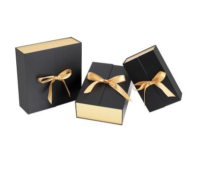 China Recyclable Customized Cosmetic Recycled Cardboard Foldable Paper Double Doors Packaging Gift Boxes for sale