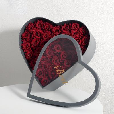 China Recyclable Custom Size Flower Display Custom Size Heart Shape Packaging Box Valentines Gift Box for sale